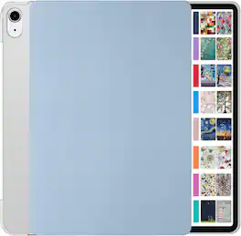 DuraSafe Cases - iPad Air 11" M3/M2 & Air 10.9" 5th/4th Gen Slim PC-Back Case with Magnetic Stand A2316 A2324 A2325 A2072 A2588 A2589 - Light Blue