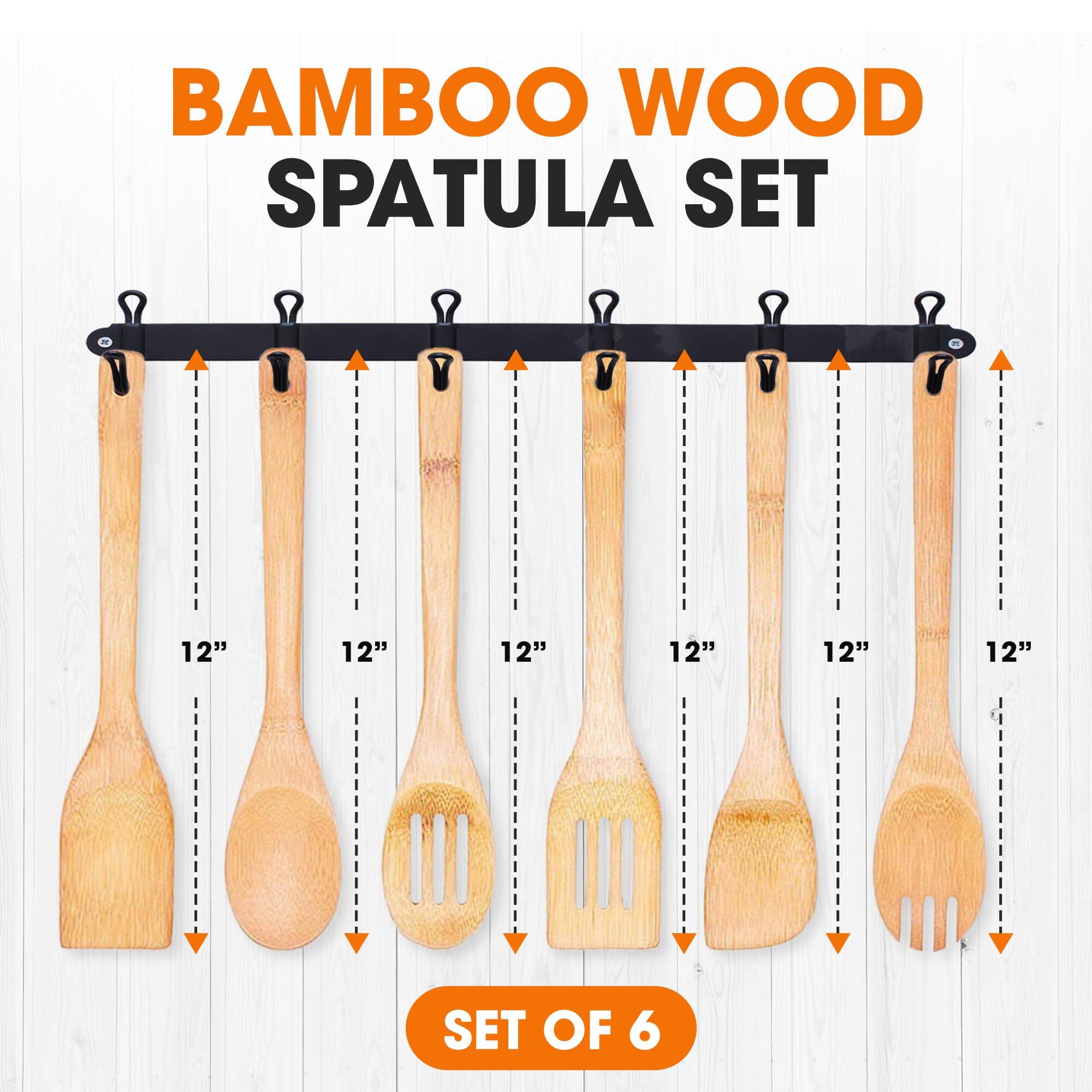 BAMBOO WOOD SPATULA SET  
12"  
12"  
12"  
12"  
12"  
12"  
SET OF 6