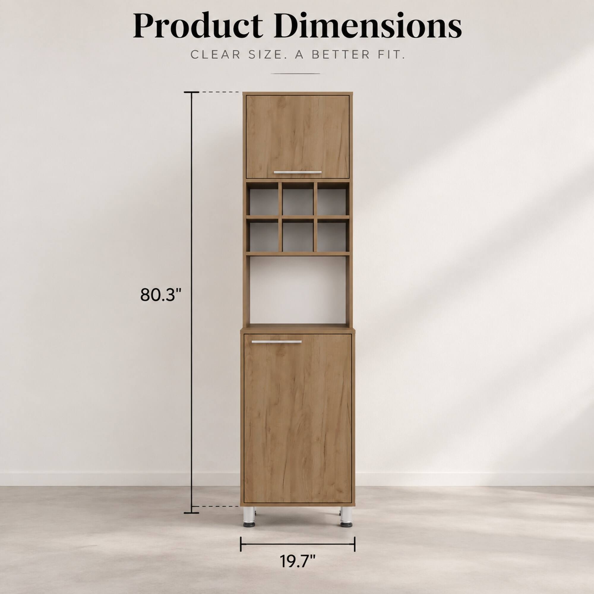 Product Dimensions  
CLEAR SIZE. A BETTER FIT.  
80.3"  
19.7"