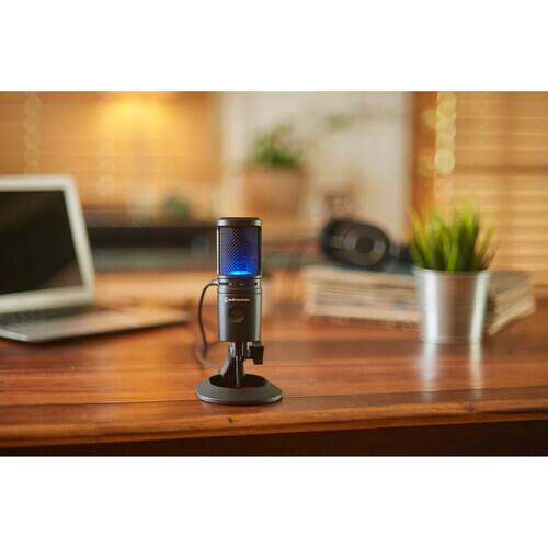 Alt View 4. Audio-Technica - Audio-Technica AT2020USB-X Cardioid Condenser USB Microphone, Black, Bundle.
