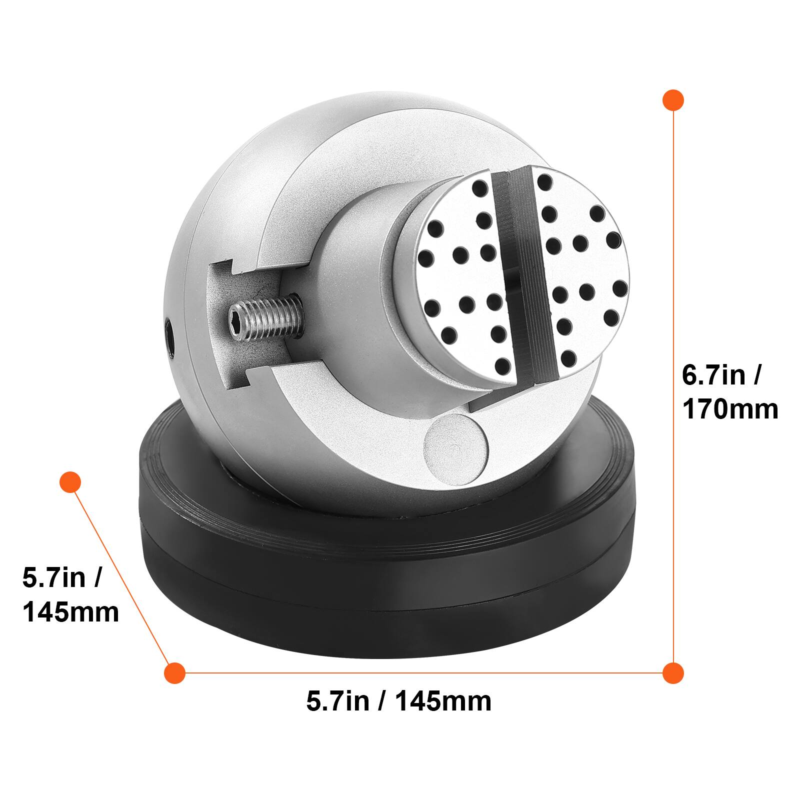 6.7in / 170mm  
5.7in / 145mm  
5.7in / 145mm