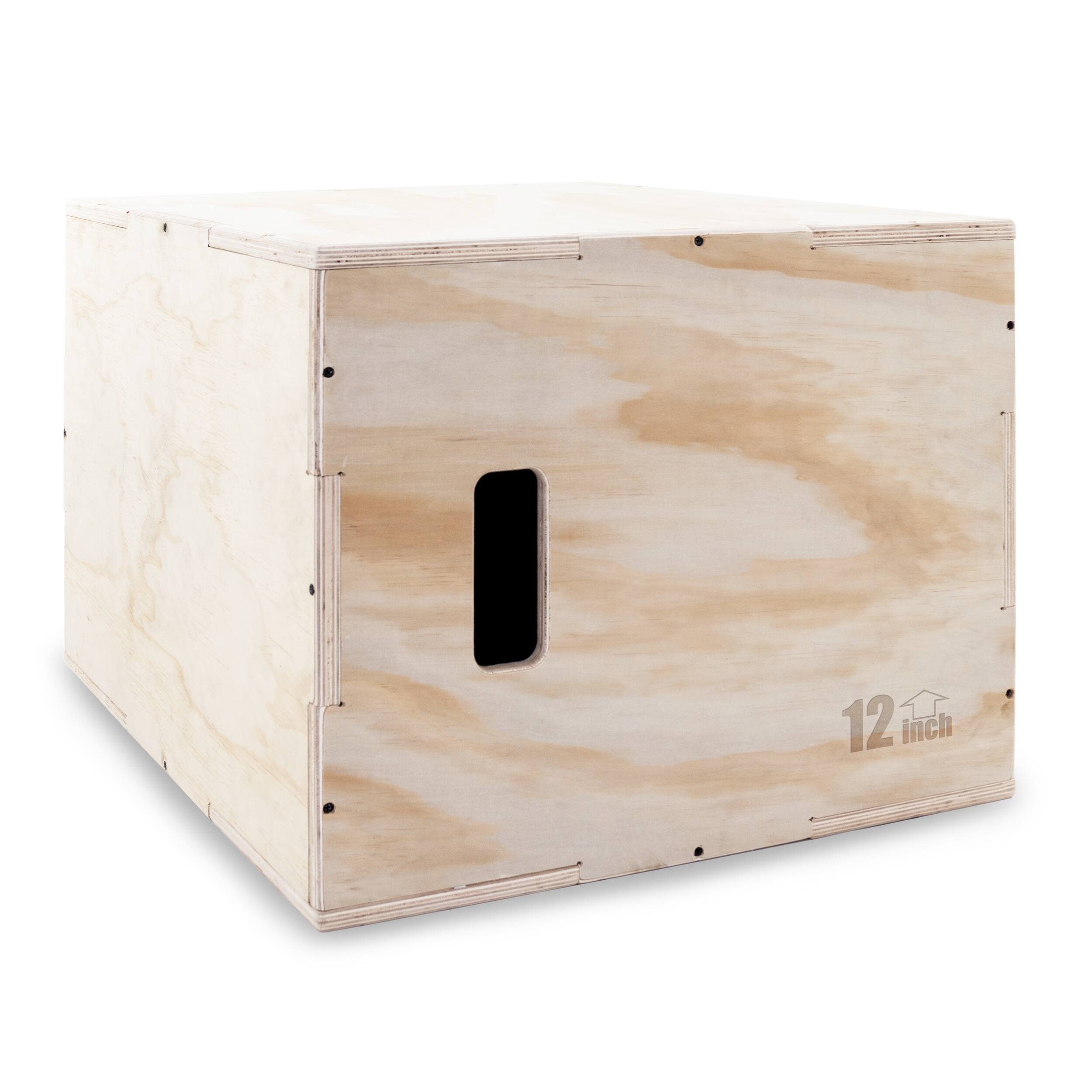 Left. ProsourceFit - ProsourceFit 3-in-1 Wood Plyometric Jump Box, 16/12/14 - Beige.