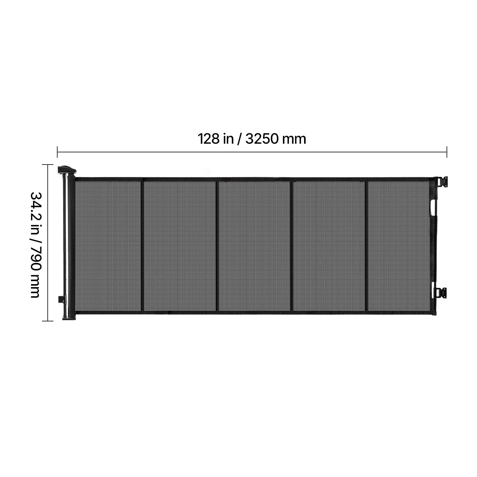 34.2 in / 790 mm  
128 in / 3250 mm