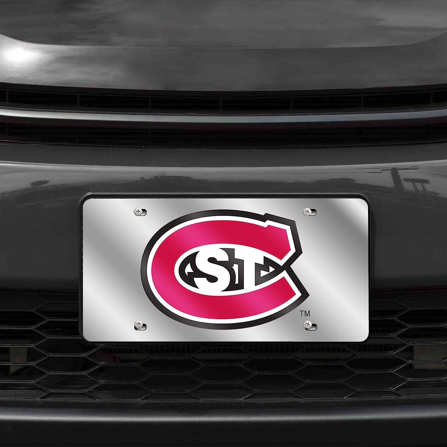 Alt View 1. Rico Industries - Saint Cloud State Huskies Acrylic License Plate Laser Tag - Multi.