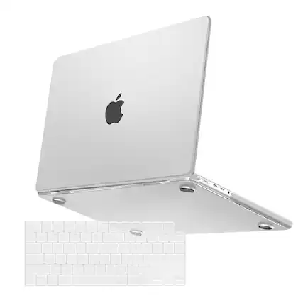 Front. mosiso - Hard shell case and keyboard cover for 16-inch MacBook Pro M5 M4 M3 M2 M1 A3429 A3428 A3403 A3186 A2991 A2780 A2485 - Frost Clear.