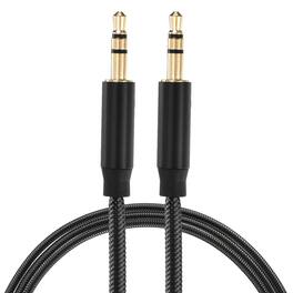 Unique Bargains - AUX Cable, 3.5mm Nylon Braided Male to Male Audio Cord, for Headphone Speaker Car Stereo Computer - Black