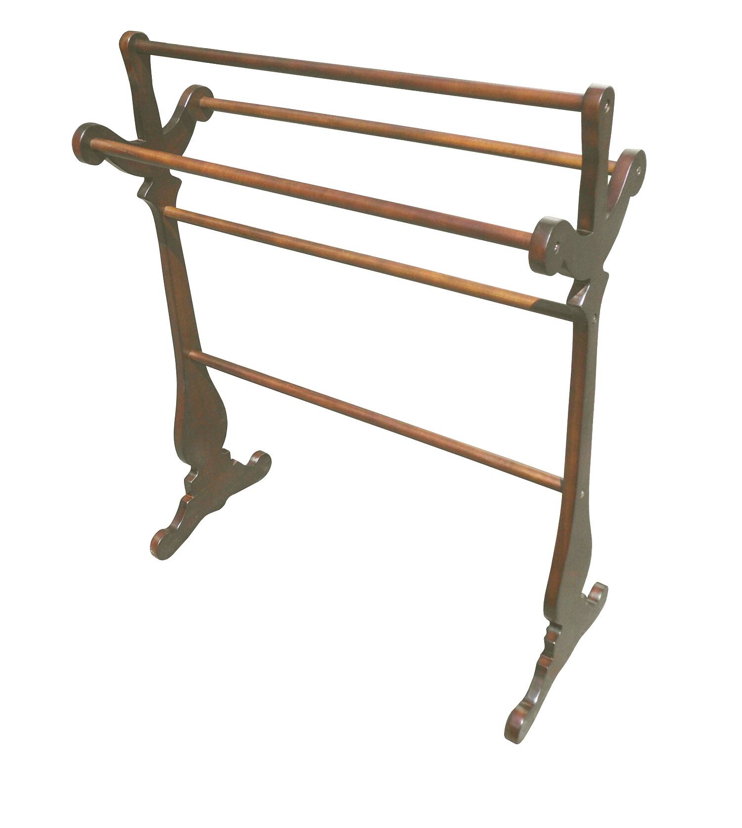 Dart - Mahogany Carved Towel Rack - Wood