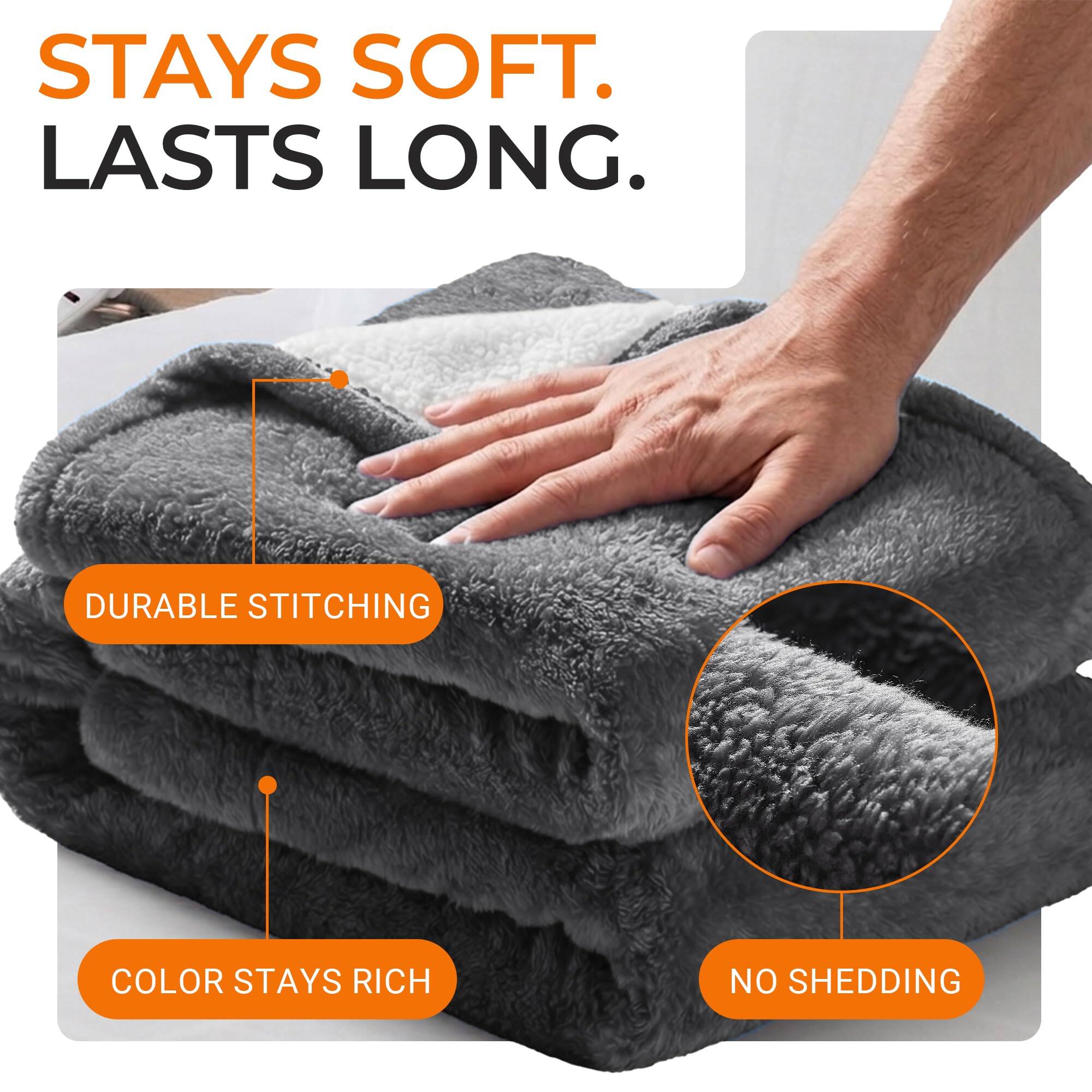 STAYS SOFT. LASTS LONG.

- DURABLE STITCHING
- COLOR STAYS RICH
- NO SHEDDING