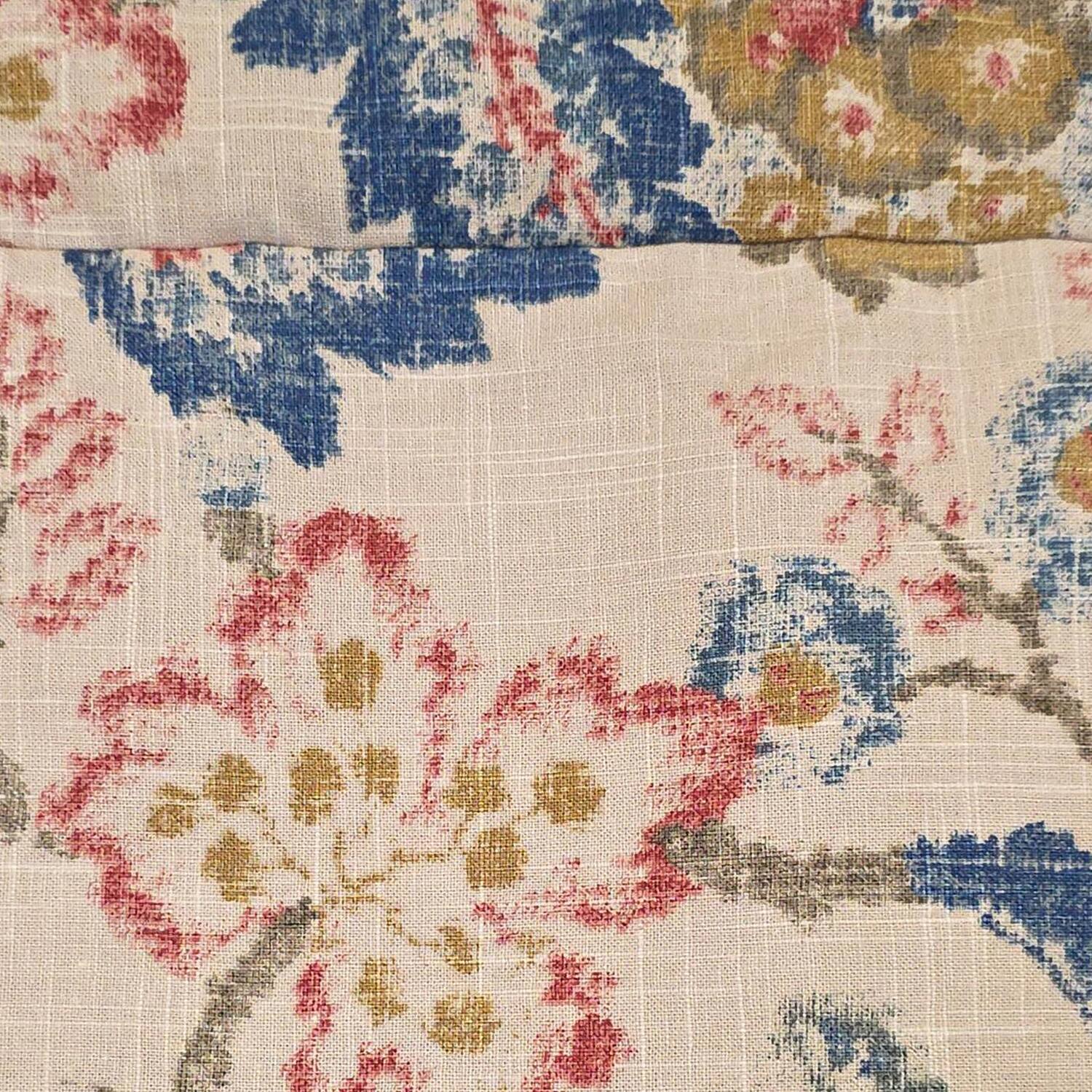 Alt View 1. RLF Home - RLF Home Silvia Pleated Window Valance 100% Cotton Rod Pocket 50" x 17" Multi - Multi.