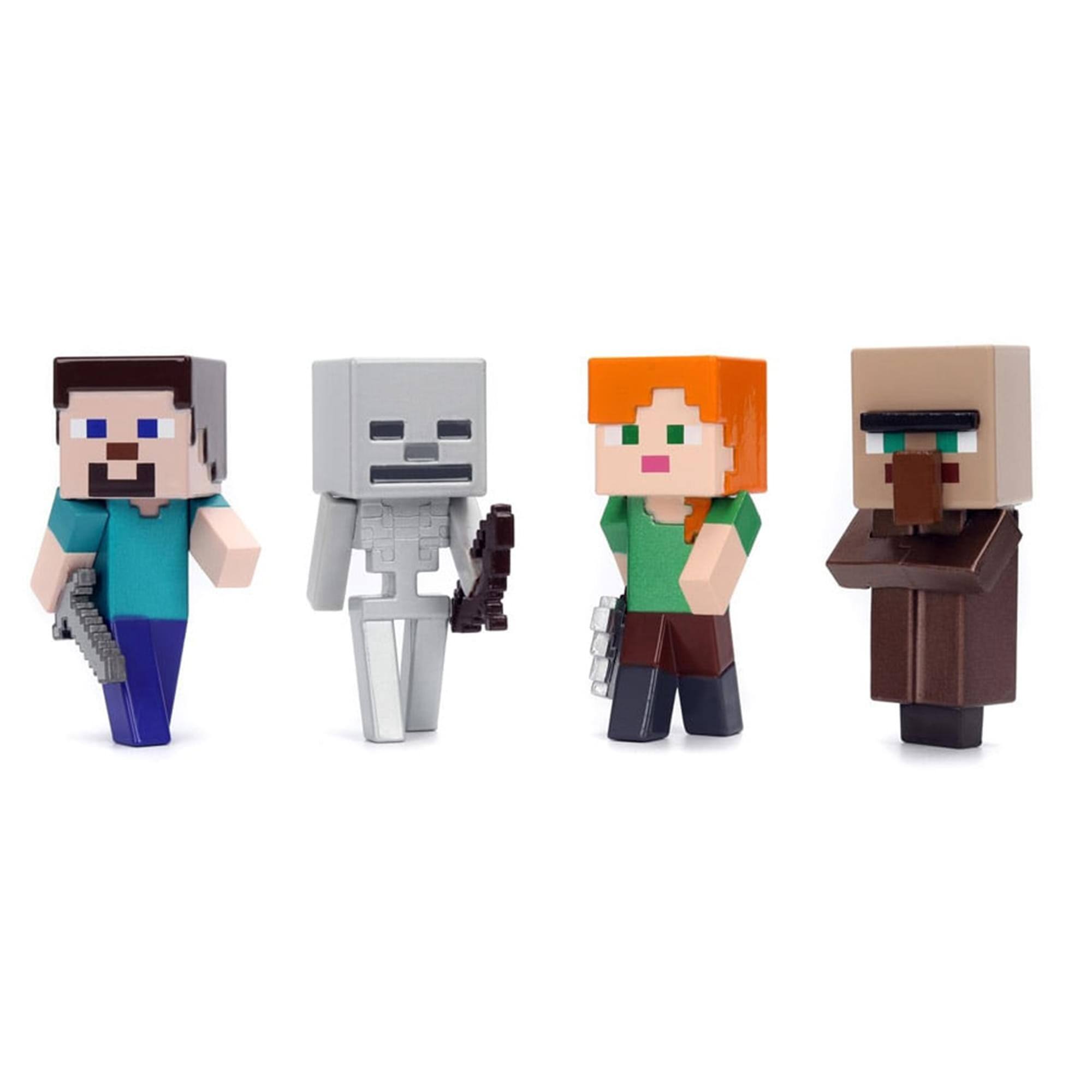 Alt View 1. Jada Toys - Minecraft 2.5 Inch MetalFigs 4-Pack - Multi-Colored.