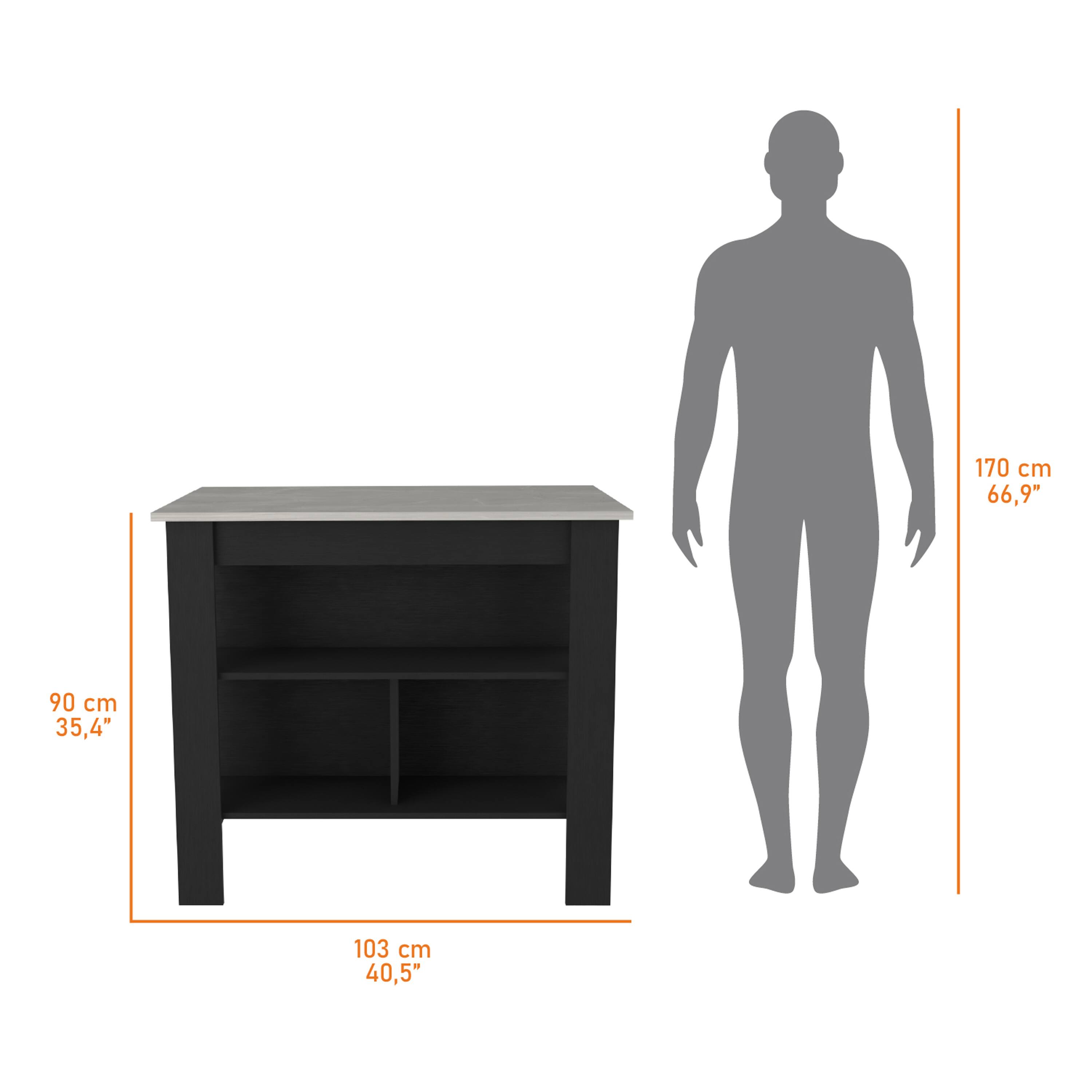 170 cm 66.9"  
90 cm 35.4"  
103 cm 40.5"