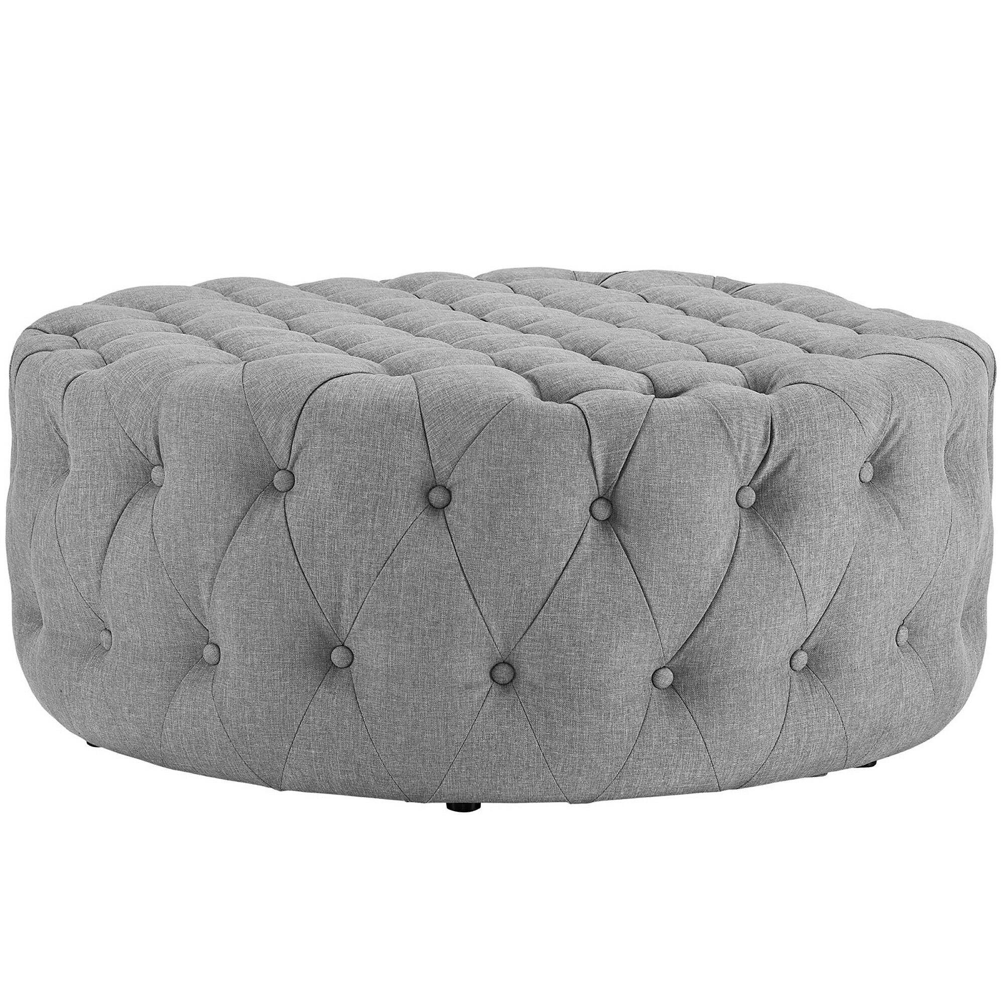 Back. Modway - Amour Upholstered Fabric Ottoman by Modway - EEI-2225-LGR.