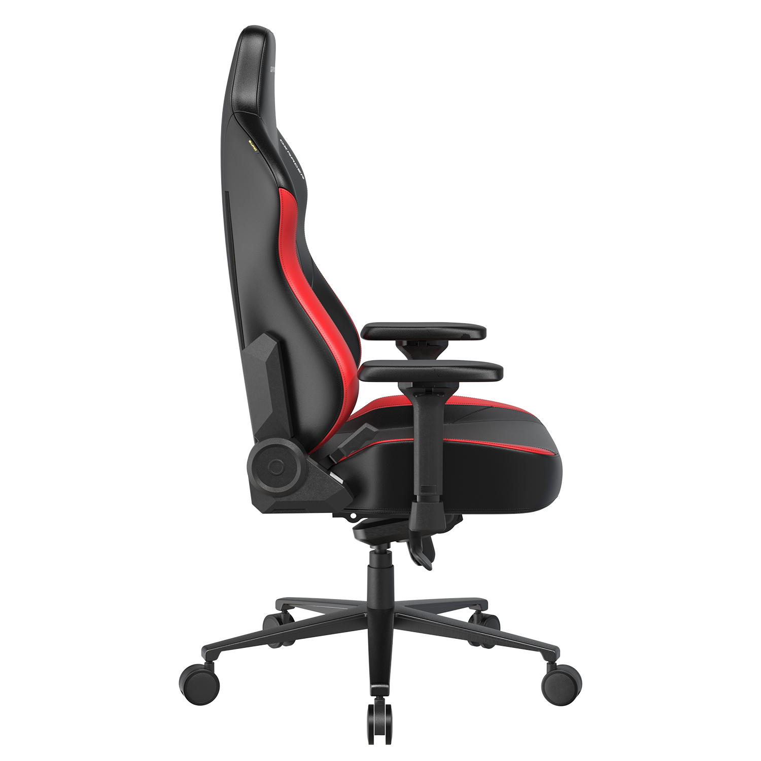Left. DXRacer - DXRacer Craft XL Series Gaming Chair – PU Leather, Black and Red, Ergonomic Recliner with Magnetic Headrest - Black and Red.