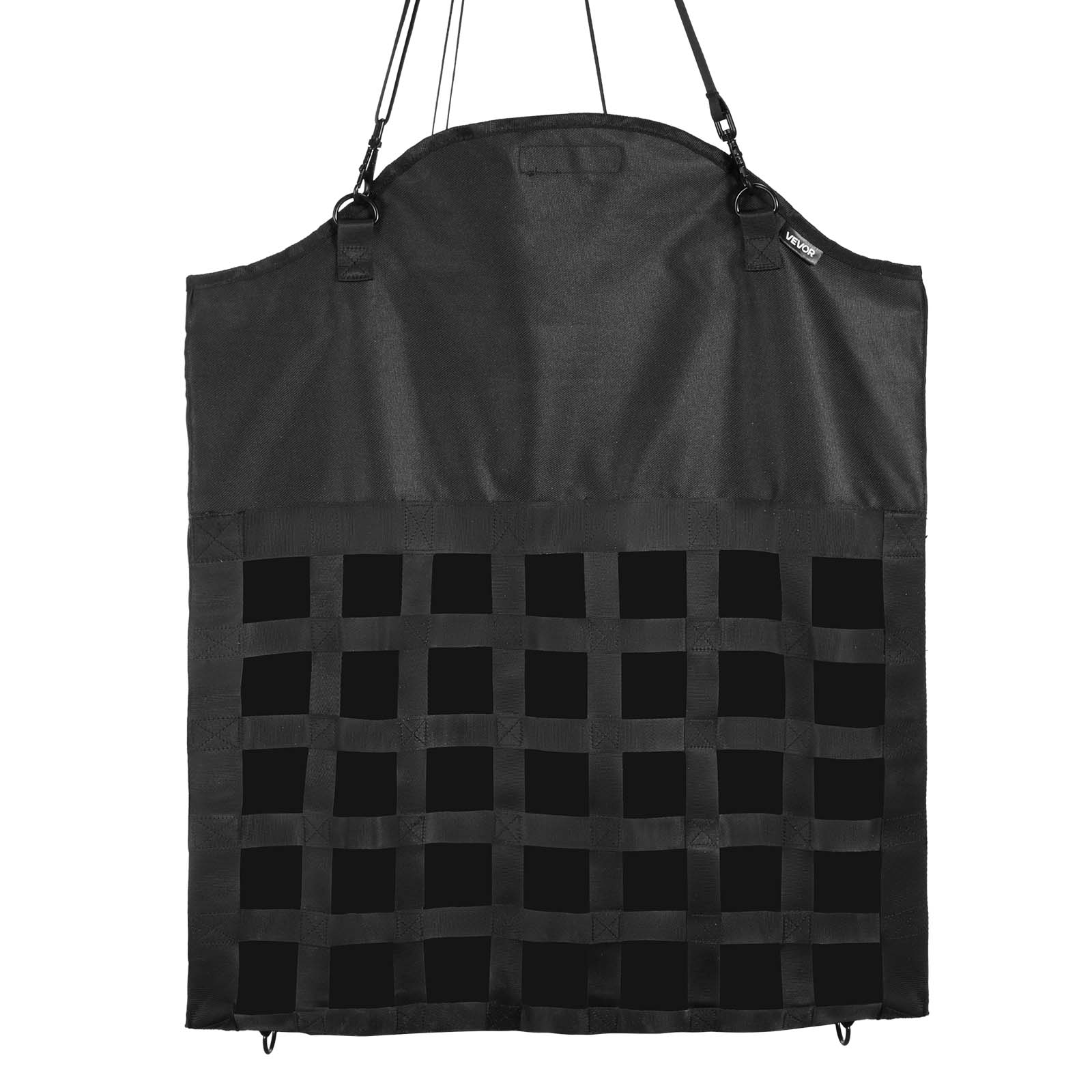 Alt View 5. VEVOR - Hay Bag for Horses, 21.65 x 7.28 x 25.2 in, 1.81 x 1.81 in Holes, Premium Nylon Construction with PVC Waterproof Coating - Black.