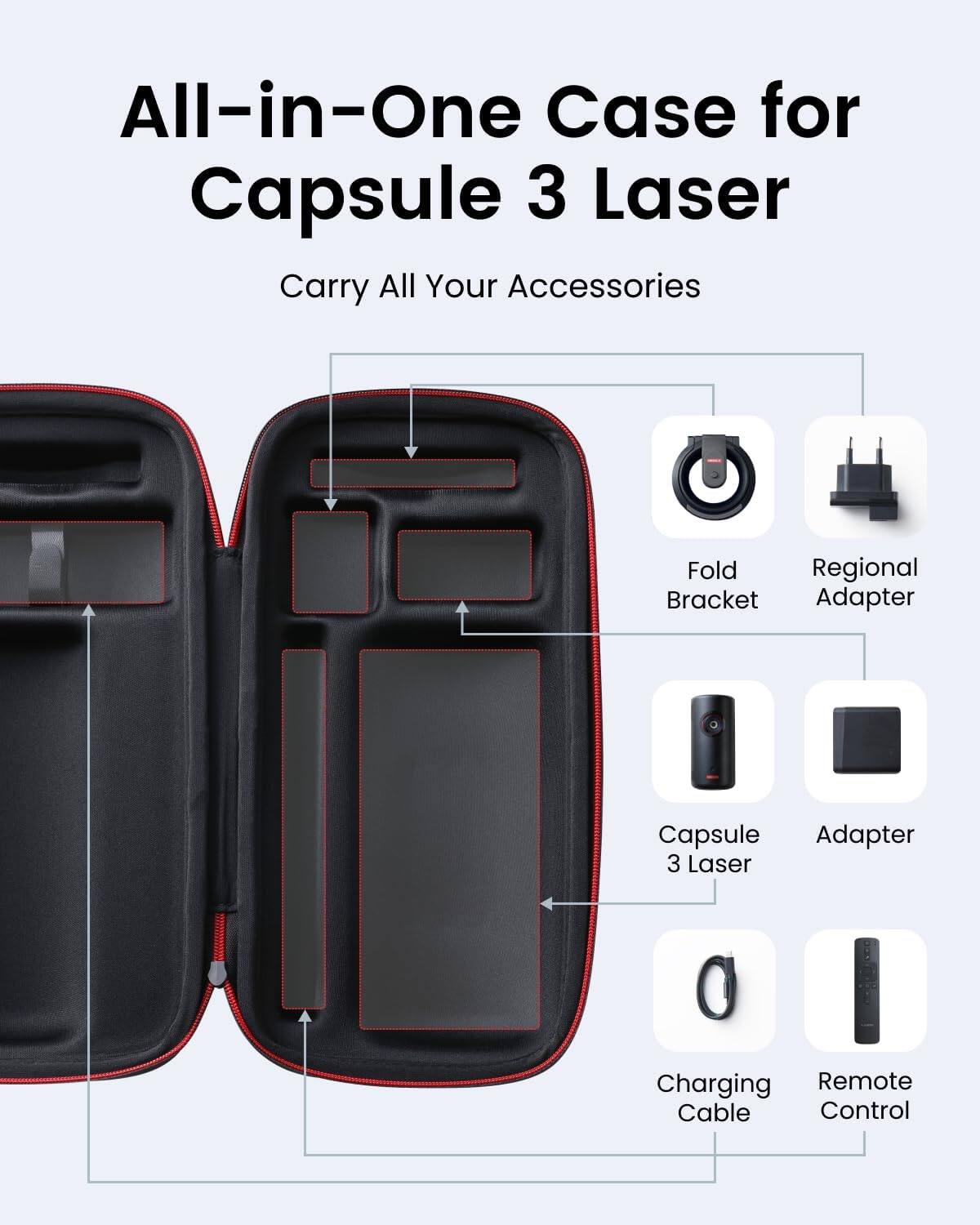 Nebula Capsule 3 Laser Projector with Travel Case Black D2426112*1