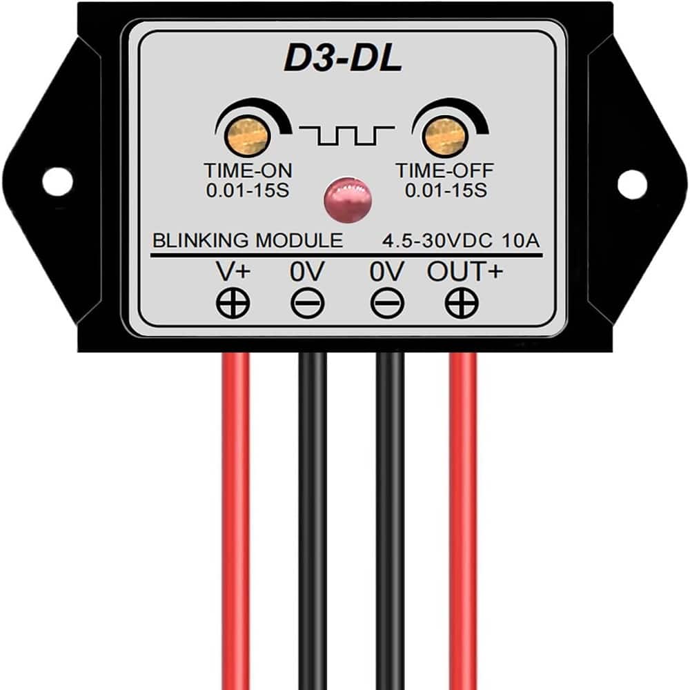 ACJPR - DC 4.5-30V 10A Flashing Module for Warning Lights, Normally Open