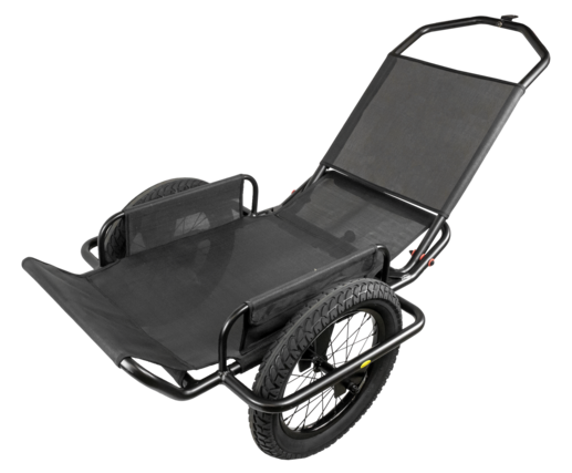 Front. Rambo Bikes - Aluminum Bike Trailer Cart - Heavy-Duty Game Cart and Utility Trailer - 300lbs Maximum Capacity - 6061 Alumi - Black.