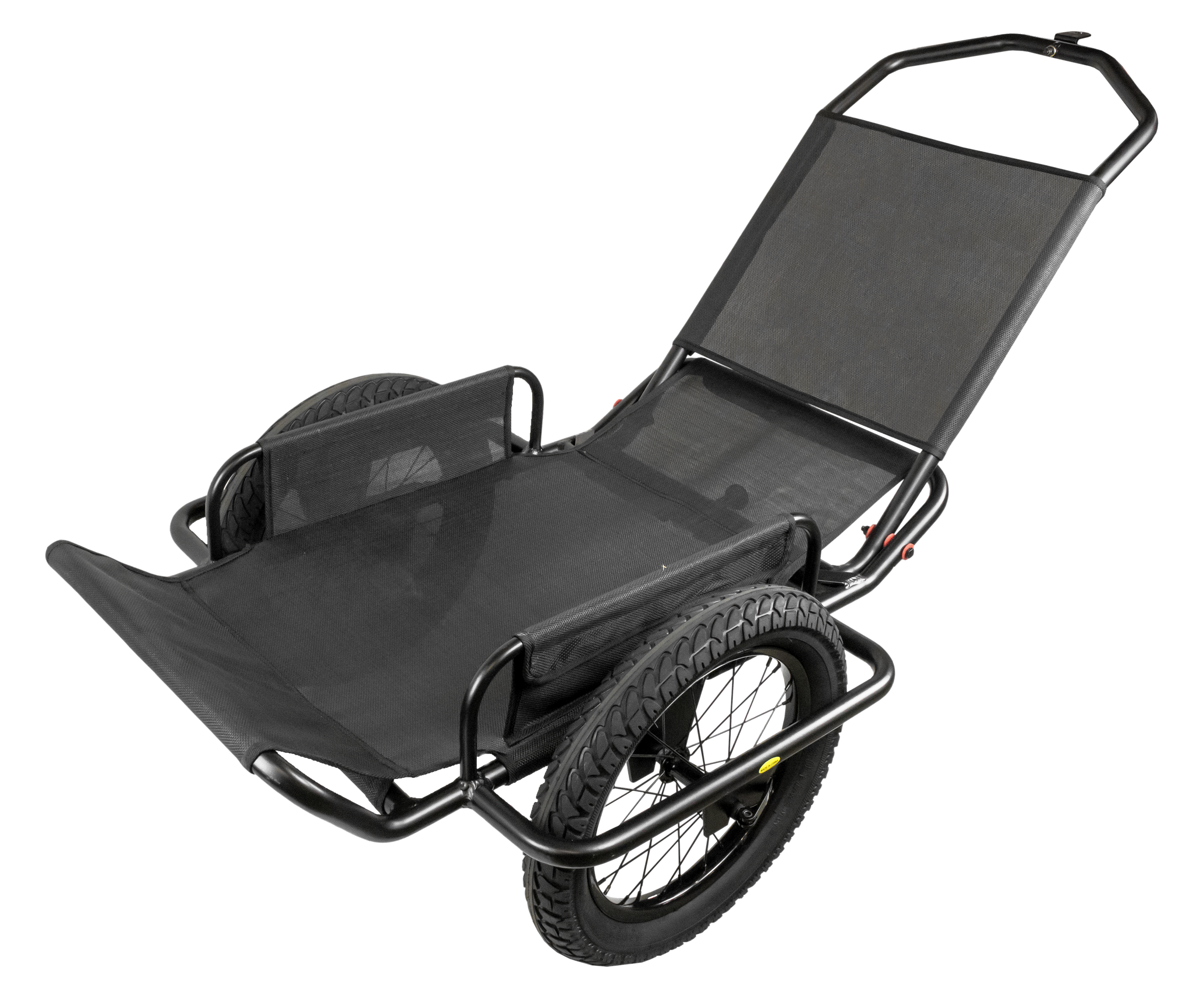 Front. Rambo Bikes - Aluminum Bike Trailer Cart - Heavy-Duty Game Cart and Utility Trailer - 300lbs Maximum Capacity - 6061 Alumi - Black.