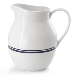 Sur La Table - Le Marais New Bone Fine Ceramic 95 Ounce Pitcher in Marine - White