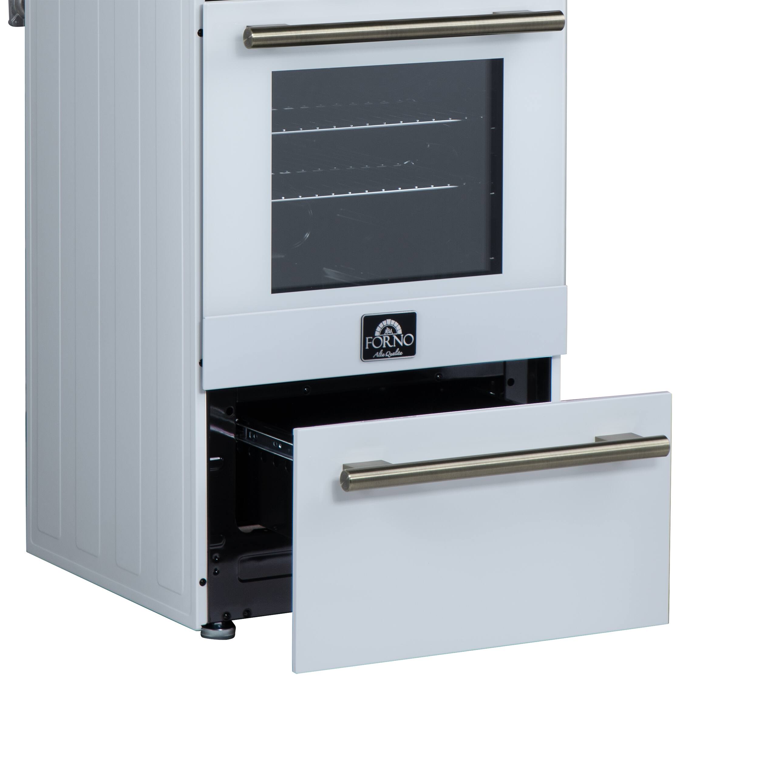 Alt View 14. Forno Appliances - Lamazze 2.05 Cu. Ft. Freestanding Gas Range - White.