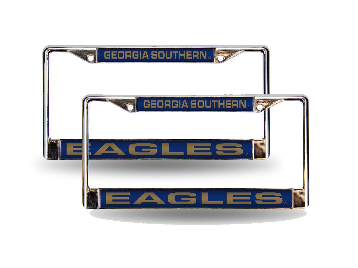 Georgia Southern Eagles Chrome Metal Laser Cut License Plate Frame - Set of 2 Frames