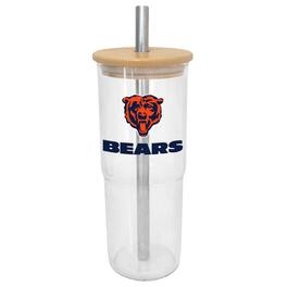 Logo Brands - Chicago Bears 24oz. Glass Tumbler - Multicolor