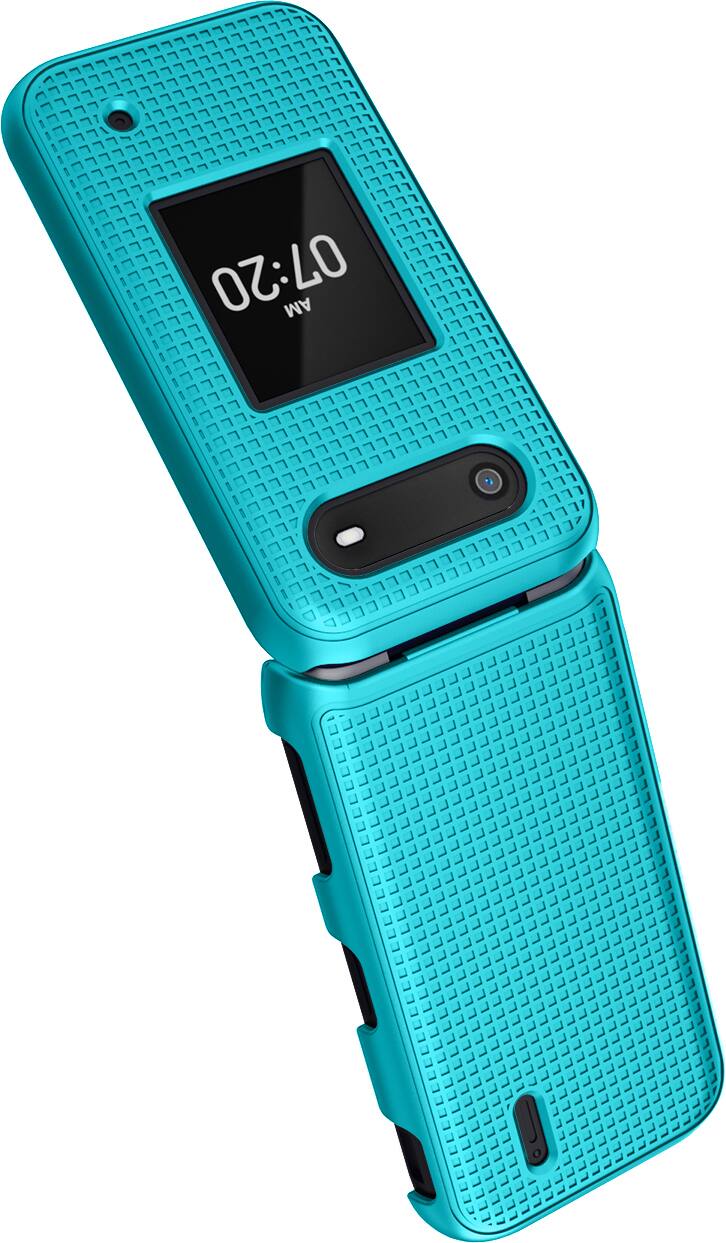 Alt View 5. Nakedcellphone - Hard Case for Nokia 2760 2780 Flip Phone - Teal.