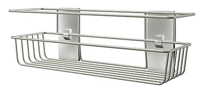 Alt View 2. Command - Shower Caddy, Satin Nickel, 1 Caddy, 1 Prep Wipe, 4 Large Water-Resistant Strips/Pack - Silver.