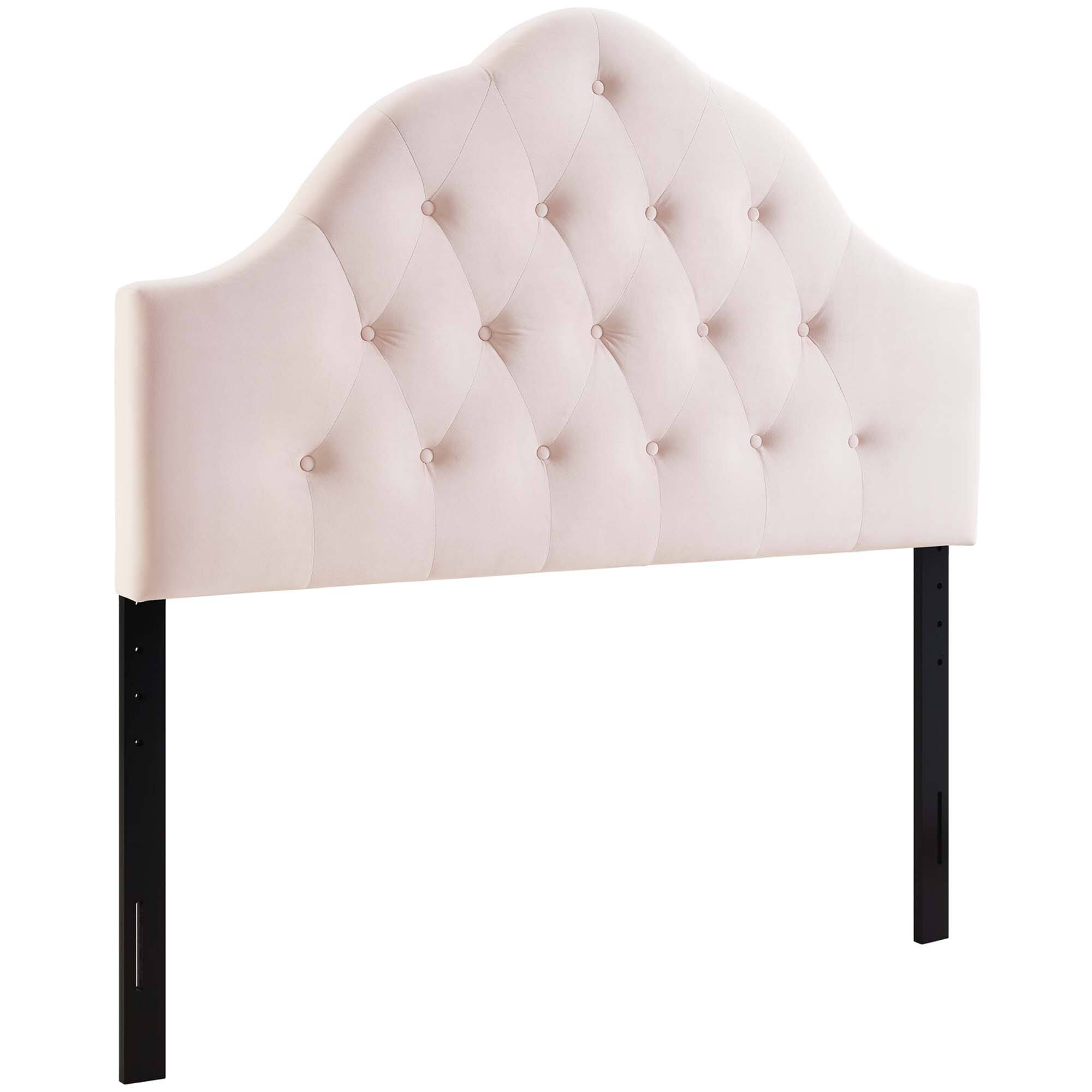Sovereign Diamond Tufted Performance Velvet Full Headboard by Modway - Red