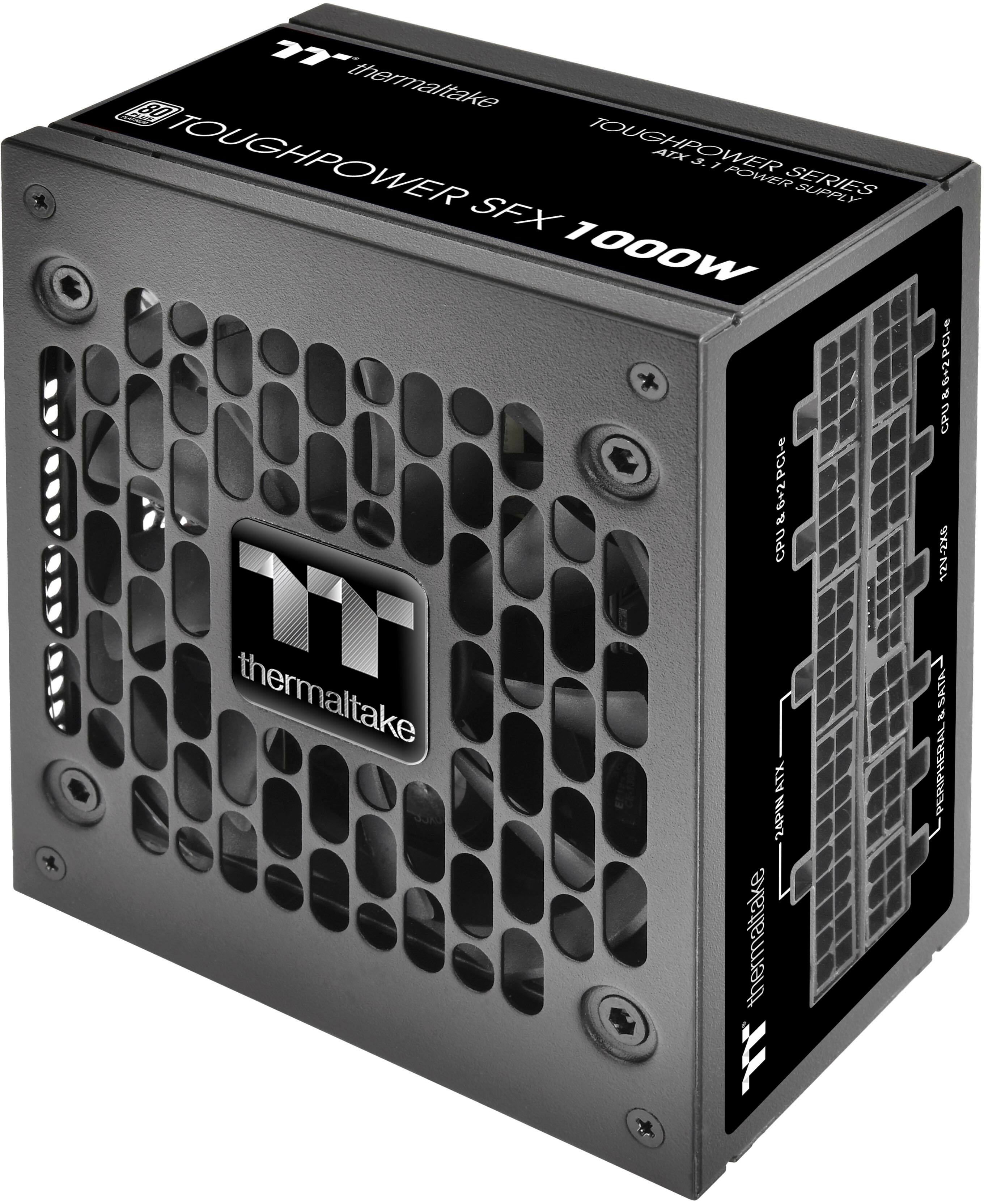 7-80 Thermaltake Toughpower SFX 1000W Power Supply, ATX 24PIN, 6+2 PCIe, CPU, SATA, Peripheral