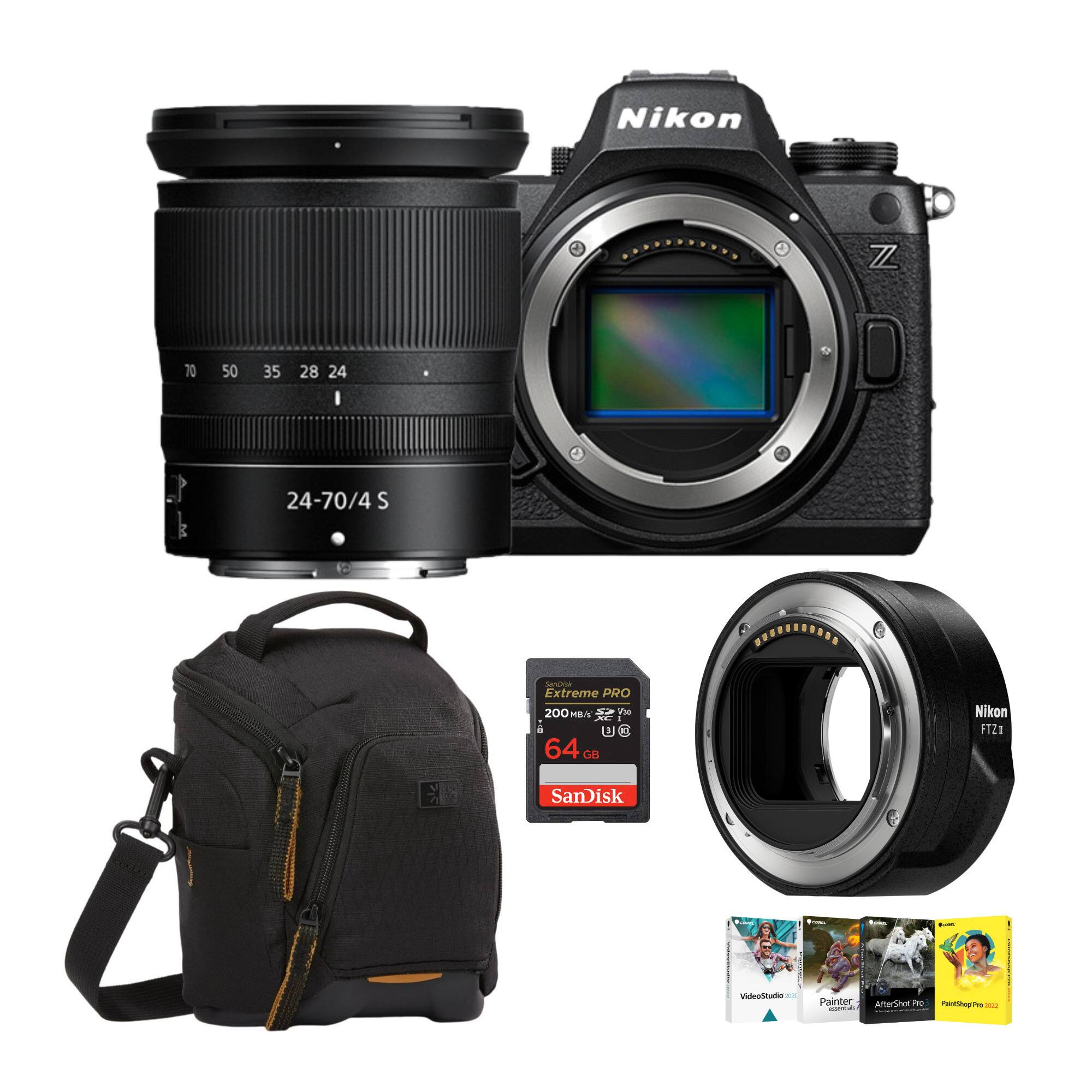 Nikon - Z6III FX-format Mirrorless Camera with NIKKOR Z 24-70mm f/4 S Lens Bundle - Black