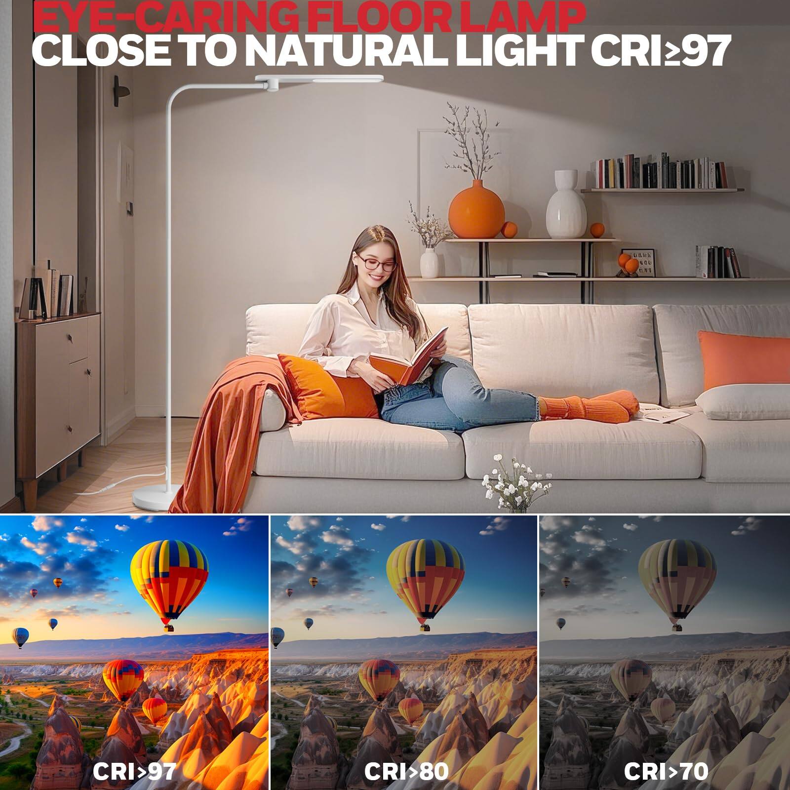 EYE-CARING FLOOR LAMP CLOSE TO NATURAL LIGHT CRI>97

CRI>97
CRI>80
CRI>70