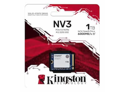 Kingston NV3 M.2 2230 1TB PCIe 4.0 x4 NVMe Internal Solid State Kingston NV3 M.2 2230 1TB PCIe 4.0 x4 NVMe Internal Solid State