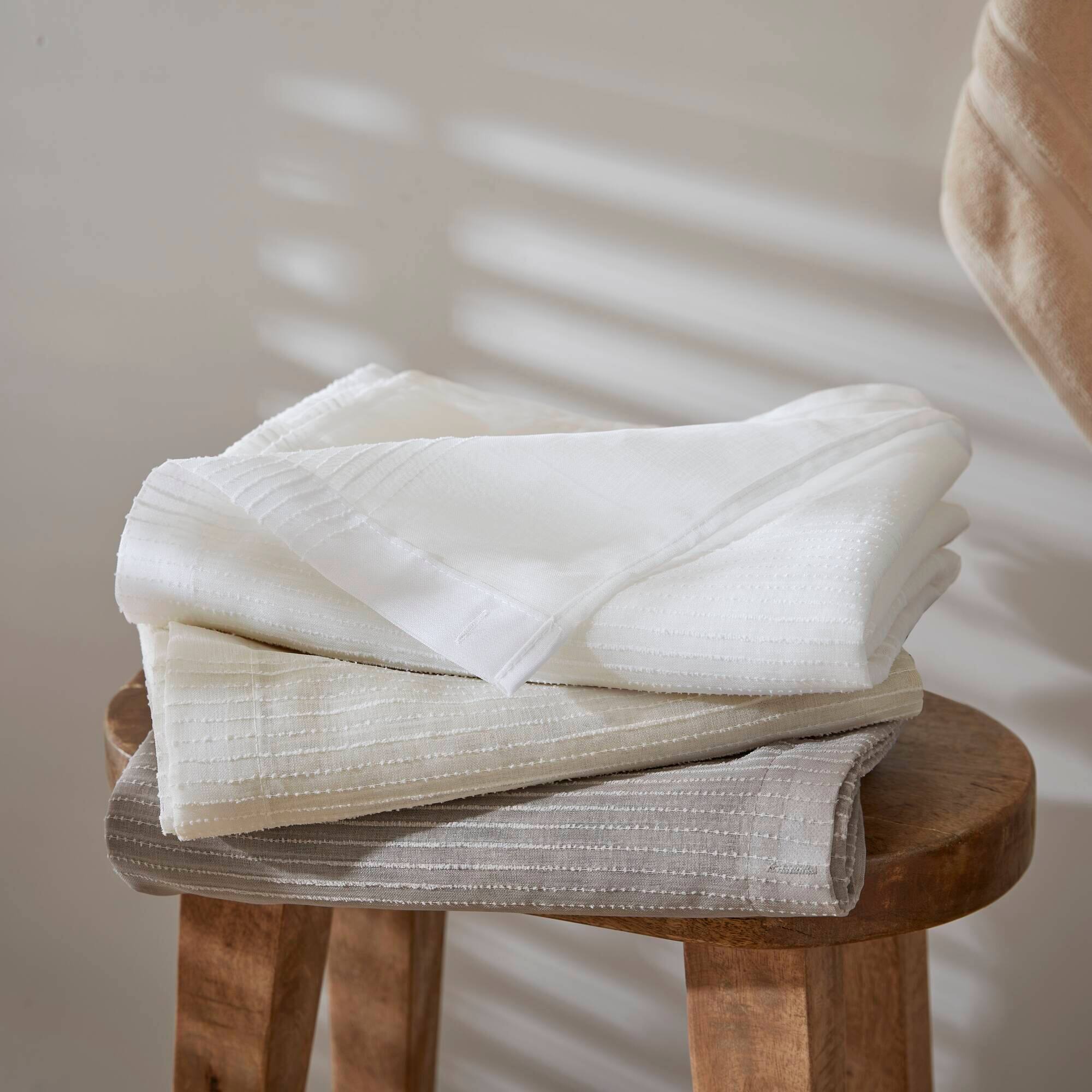 Alt View 7. BreeBe - 1-Piece 72x72' Sheer Shower Curtain,Ivory - Ivory.