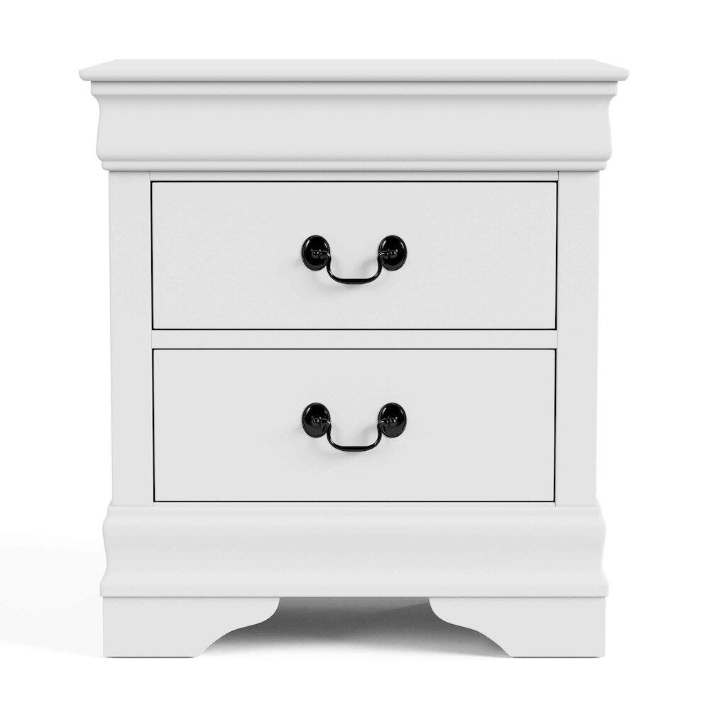 Alt View 1. Furniture of America - Arabella Wood 2-Drawer Nightstands (Set of 2) - White.