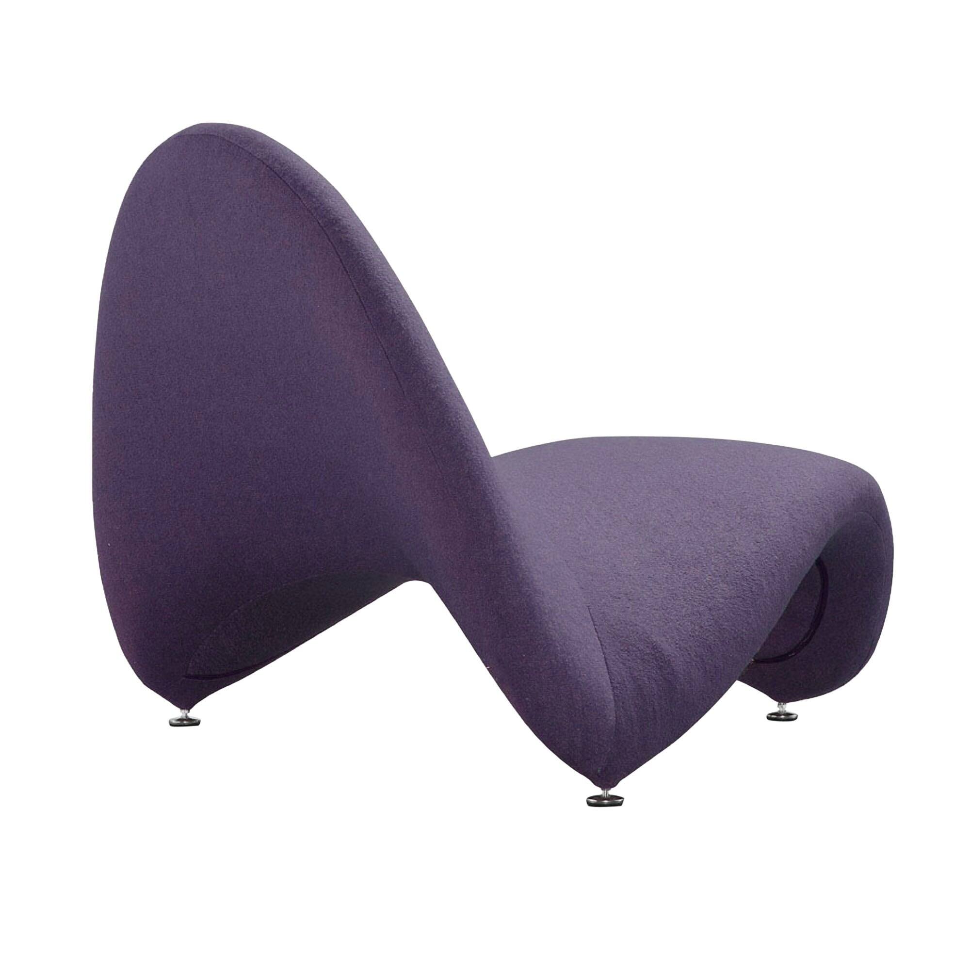 Alt View 1. Manhattan Comfort - MoMa Modern Wool Blend Accent Chair - Set of 2 - Purple.