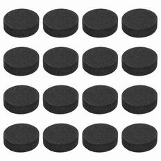 Front. Unique Bargains - 16pcs Single Sided Speaker Isolation Feet Pads, 20x5mm Non Slip Foam Shock Absorption Pad for Amplifier - Black.