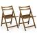 Front. Costway - Folding Dining Chair Set of 2 with Rubber Wood Frame Slatted Seat Curved Backrest - Brown.
