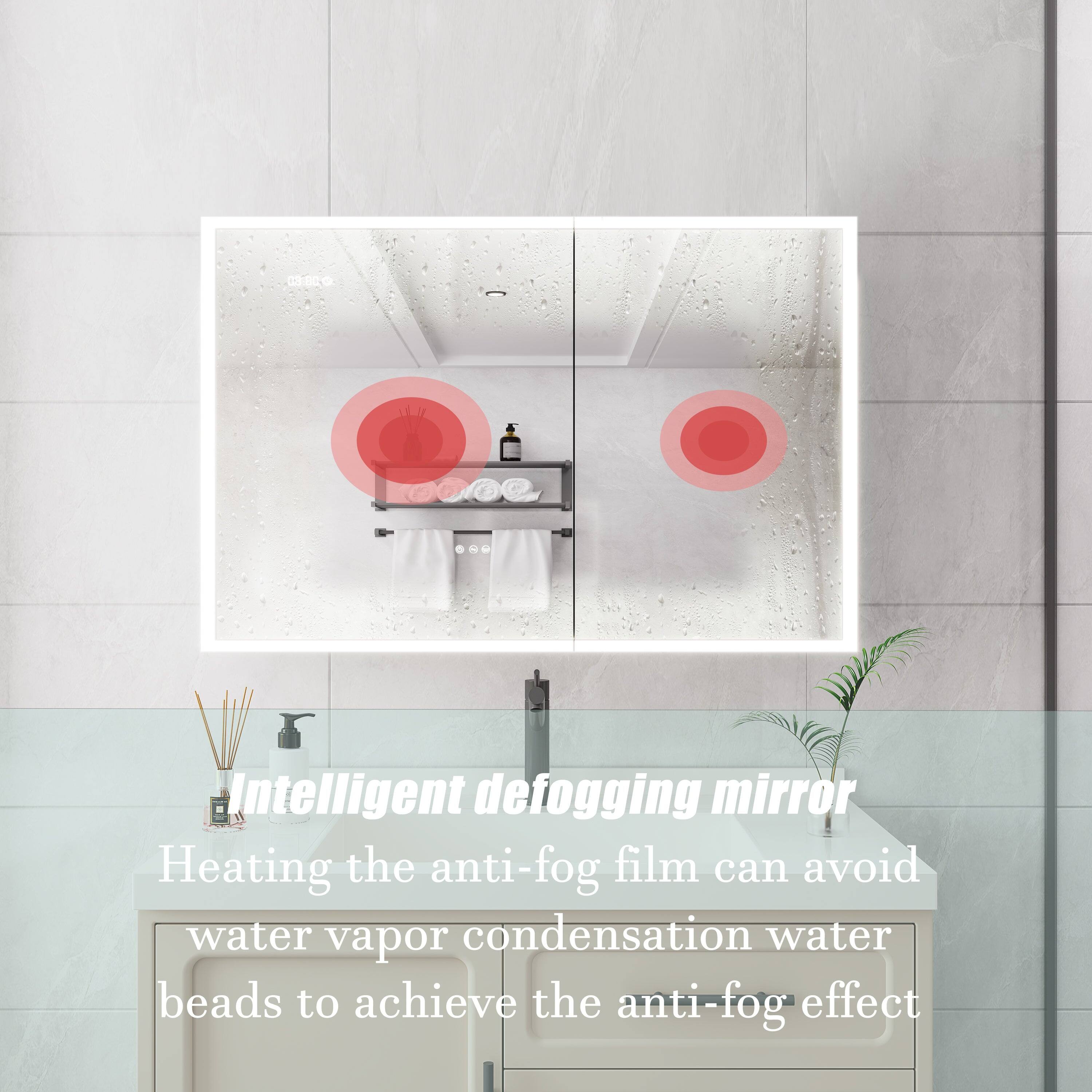 BULO Intelligent defogging mirror  
Heating the anti-fog film can avoid water vapor condensation water beads to achieve the anti-fog effect