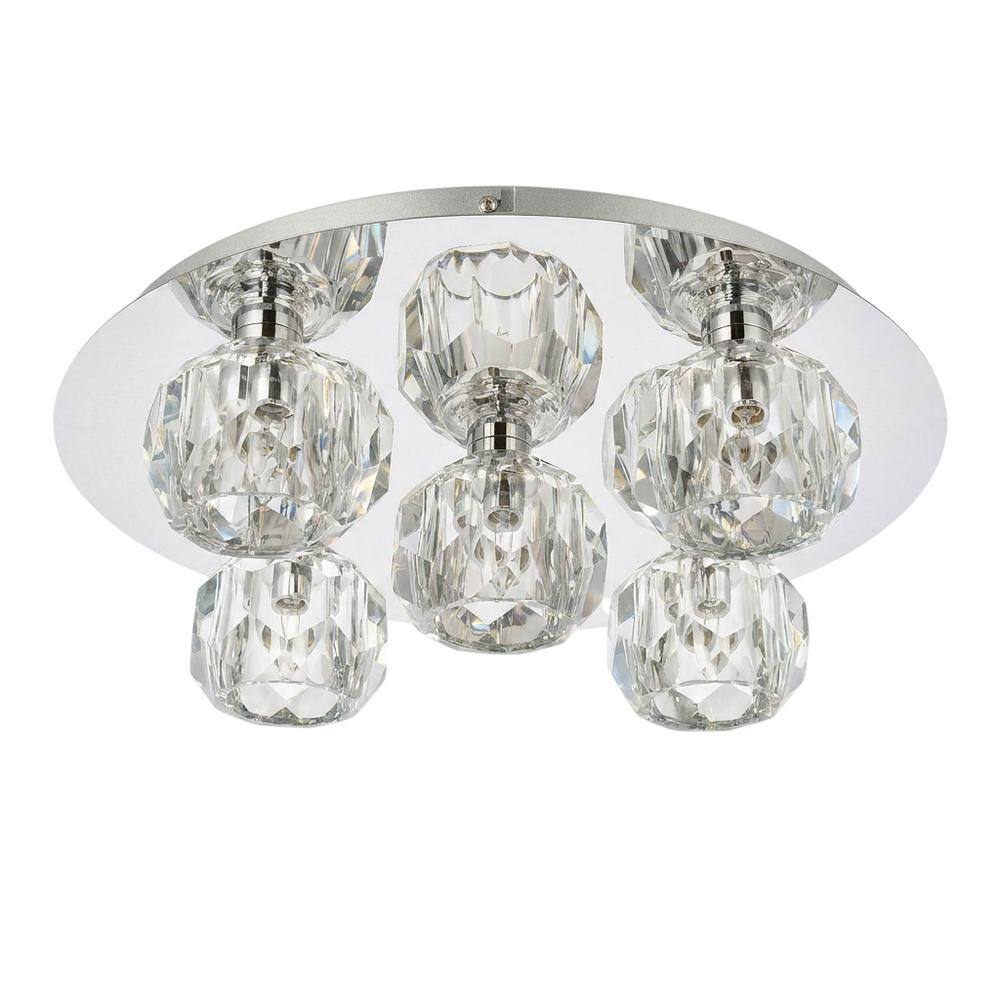 Elegant Lighting - Graham 5 Light Ceiling Lamp in Chrome - Chrome And Clear price history on PriceWatchPro