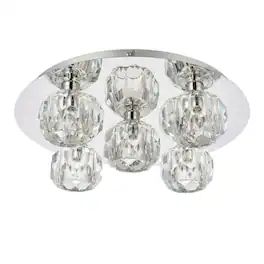 Elegant Lighting - Graham 5 Light Ceiling Lamp in Chrome - Chrome And Clear