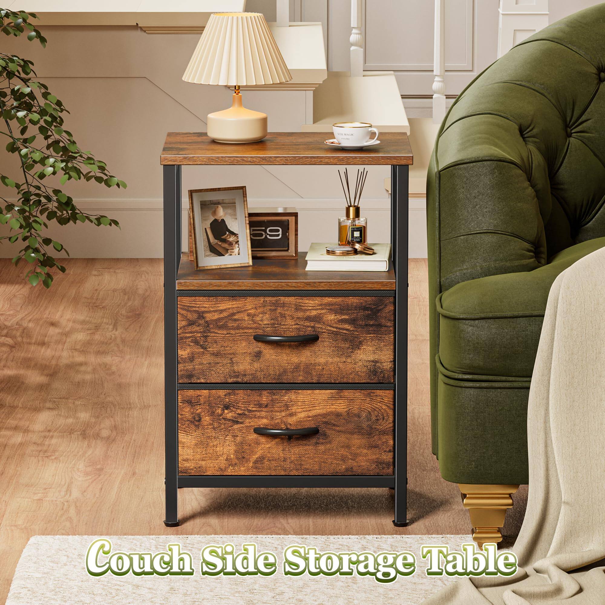Couch Side Storage Table
