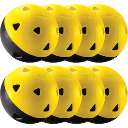 SKLZ - Impact Practice Softballs 8-Pack - Black/Yellow