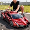 Front. Veeniix - V991 Transform Remote Control Car, 1:10 Big Size,One-Key Deformation, Robot Toys Gifts for Boys and Girls - Red.