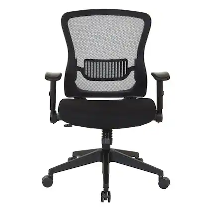 Front. Office Star Products - Dark Air Grid Back Managers Chair - Black.