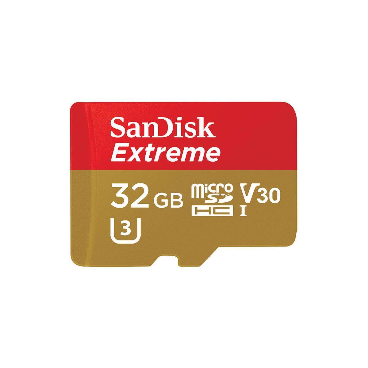 SanDisk Extreme 32 GB  
microSD V30  
U3  
HD  
I