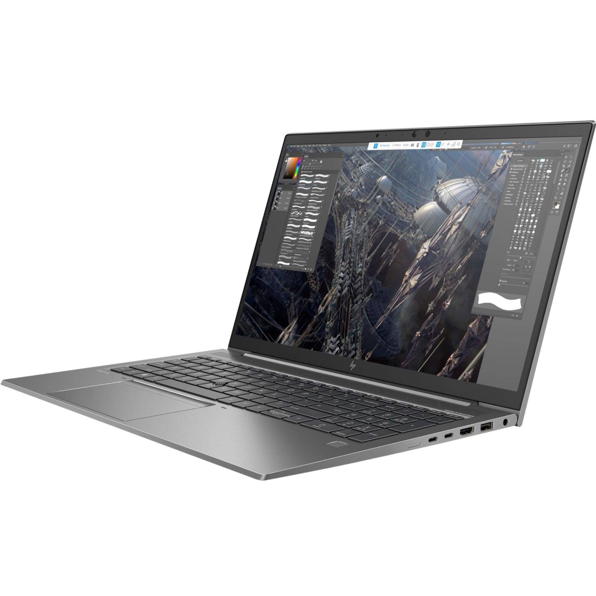 Alt View 2. HP - ZBook Firefly 15 G7 15.6" FHD Intel i7-10810U 1.1 GHz 16 GB DDR4 512 GB SSD NVIDIA Quadro P520 Windows 11 Pro Laptop - Gray.
