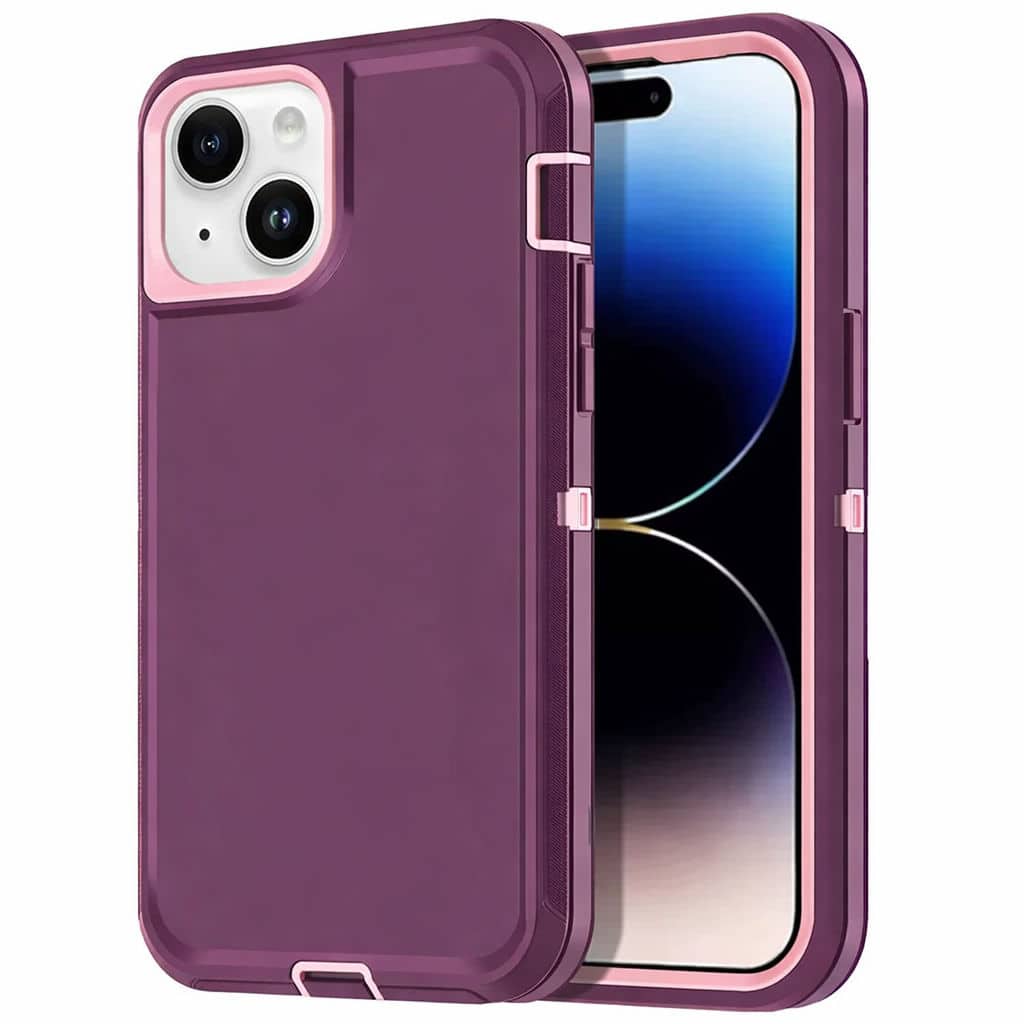 Front. Entronix - Entronix iPhone 13 Mini Heavy Duty Case - Triple-Layer Protection - Purple.