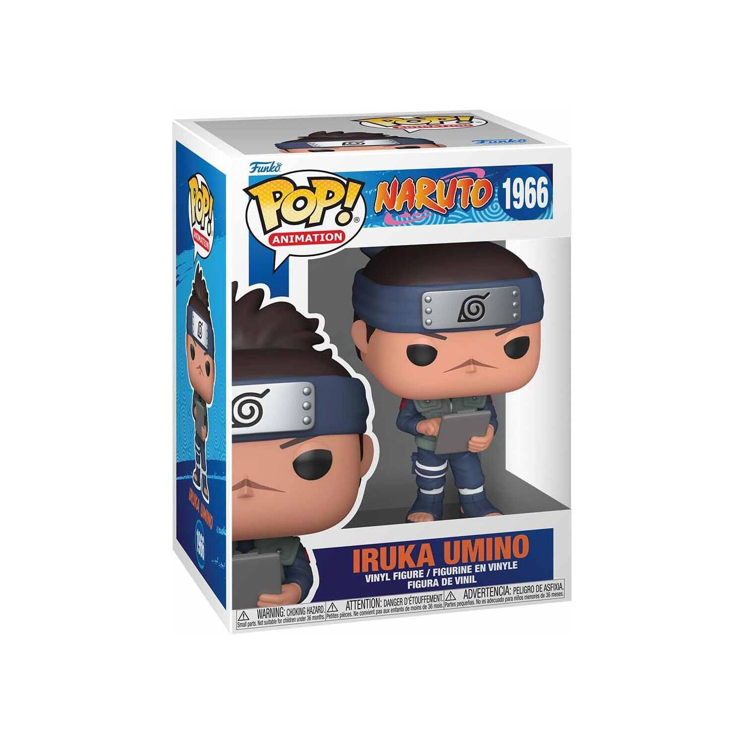 Funko POP! ANIMATION  
NARUTO 1966  

IRUKA UMINO  
VINYL FIGURE / FIGURINE EN VINYLE / FIGURA DE VINIL  

ADVERTENCIA: PELIGRO DE ASFIXIA  
ATTENTION: DANGER DE CHOKING HAZARD  
WARNING: CHOKING HAZARD - Small parts. Not for children under 3 years.