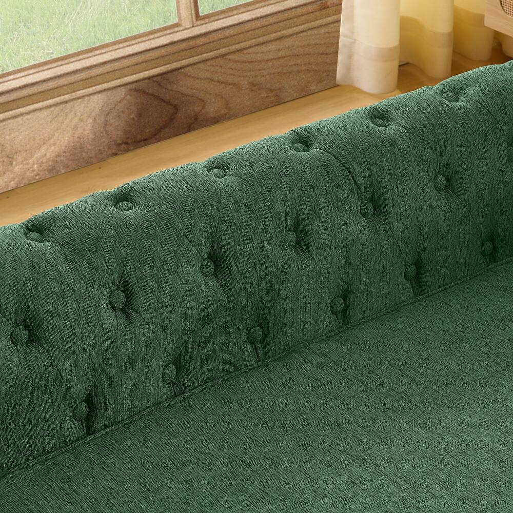 Back. APRILSOUL - Elegant rectangular pet bed for big and oversized dogs linen fabric dog sofa OLIVE GREEN - Olive Green.